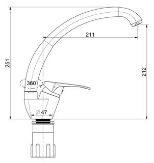 Смеситель для кухни Splenka S202.41.07 серый